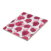Roze slakken Pattern Girly Zoology Tegeltje (Zijkant)