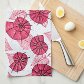 Roze slakken Pattern Girly Zoology Theedoek (Quarter Fold)