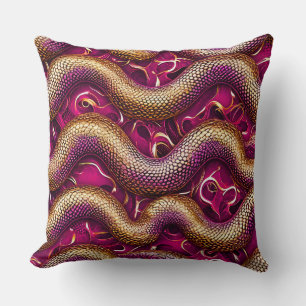 Roze Slangen Patroon 🐍💗 Kordate Chic Reptiel Dec Kussen