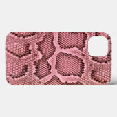 Roze slangenhuid Case-Mate iPhone case (Achterkant (horizontaal))