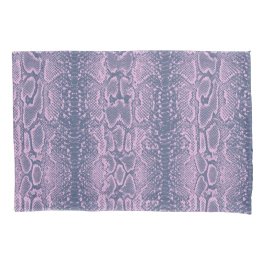 Roze Slangenhuid Dierenprint Kussensloop (Voorkant-Links)