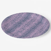 Roze Slangenhuid Dierenprint Papieren Bordje (Gekanteld)