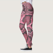 Roze slangenschaal patroon leggings (Links)