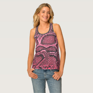 Roze slangenschaal patroon tanktop