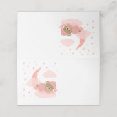 Roze slapende Beer op wolk over de maan Plaatskaartje (Buitenkant ongevouwen)