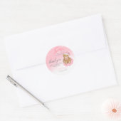 Roze slapy Beer ballon Dank u Baby shower Ronde Sticker (Envelop)