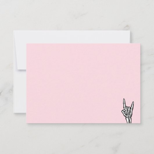 Roze Slechte Twee De Bone Verjaardag Dank u Kaart (Achterkant)