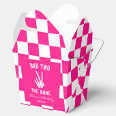 Roze Slechte Twee Het Bone Skelet 2e Verjaardagsfe Bedankdoosjes (Geopend)