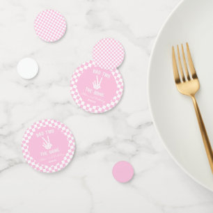 Roze Slechte Twee Het Bone Skelet 2e Verjaardagsfe Confetti