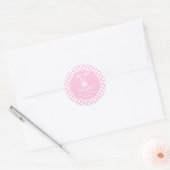 Roze Slechte Twee Het Bone Skelet 2e Verjaardagsfe Ronde Sticker (Envelop)