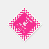 Roze Slechte Twee Het Bone Skelet 2e Verjaardagsfe Servet (Hoek)