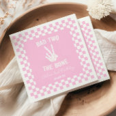 Roze Slechte Twee Het Bone Skelet 2e Verjaardagsfe Servet