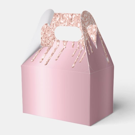 Roze Sleepover Meisje Verjaardag Gepersonaliseerd Bedankdoosjes (Achterkant)