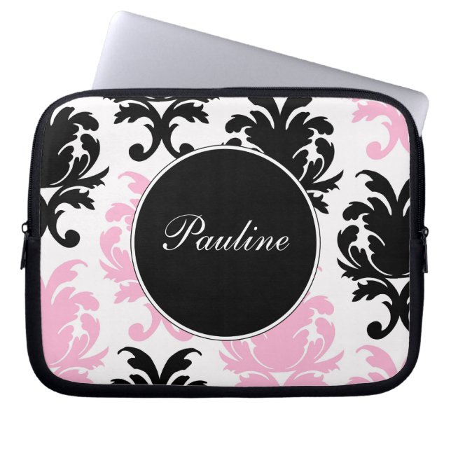 Roze Sleeves voor laptopmonogram (Voorkant)