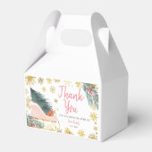 Roze Sleigh Baby shower Kleine bundel van vreugde Bedankdoosjes (Achterkant)