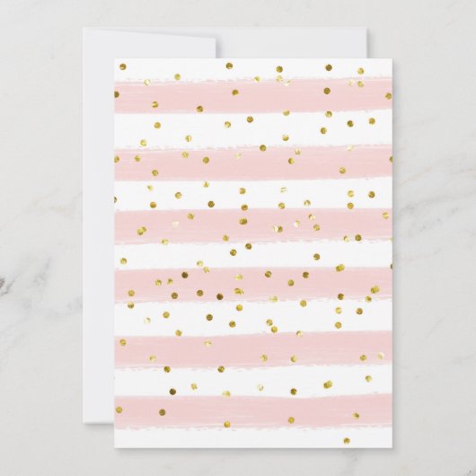 Roze Sleigh Baby shower Kleine bundel van vreugde Kaart (Achterkant)