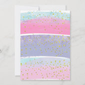 Roze Sleigh Floral Winter Baby shower Invitation Kaart (Achterkant)