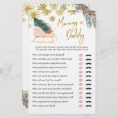 Roze Sleigh Winter Baby shower Mama of Papa (Voorkant / Achterkant)