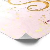 Roze Sleigh Winter Baby shower Welkom Poster (Hoek)