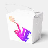 Roze sleuf met Tennis Racket Bedankdoosjes (Achterkant)