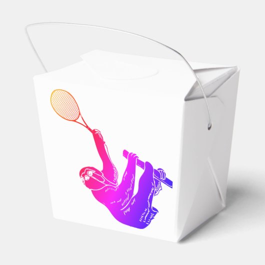 Roze sleuf met Tennis Racket Bedankdoosjes (Achterkant)