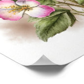 Roze Sleutelbloem Bloemen Kunstprint Poster (Hoek)
