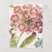 Roze Sleutelbloem Briefkaart (Voorkant)