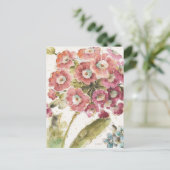 Roze Sleutelbloem Briefkaart (Staand voorkant)