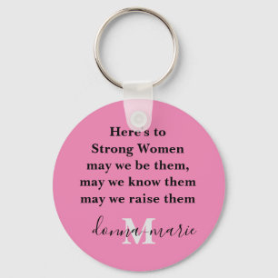Roze Sleutelhanger Cadeau voor Vrouwelijke Empower