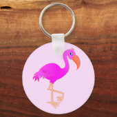 Roze Sleutelhanger Flamingo (Voorkant)