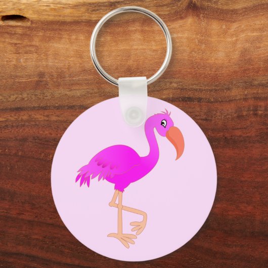 Roze Sleutelhanger Flamingo (Voorkant)