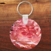 ROZE SLEUTELHANGER Gelukkige Roos Sleutelhanger (Voorkant)