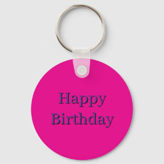 Roze sleutelhanger - Gelukkige verjaardag