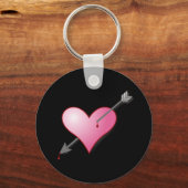 Roze Sleutelhanger hartpijltje (Voorkant)