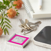 Roze Sleutelhanger met Frame (Zijkant)