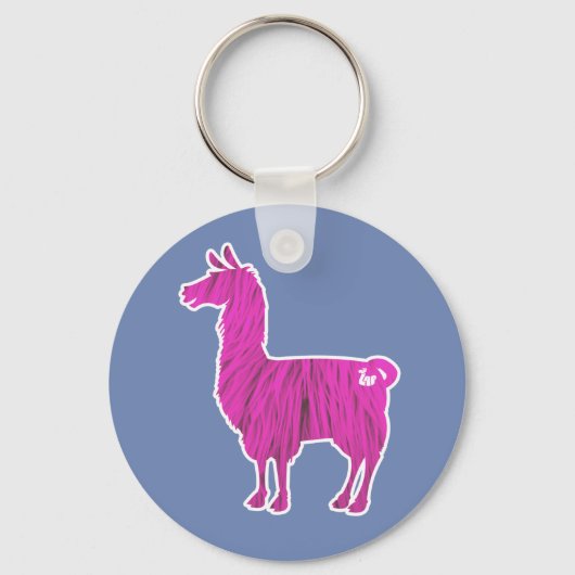 Roze Sleutelhanger van de Llama (Voorkant)