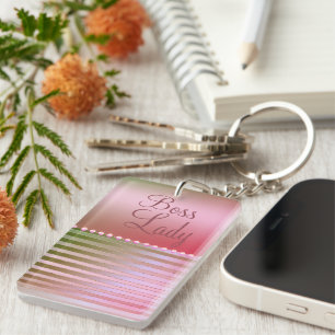 Roze Sleutelhanger van Glam Boss Lady