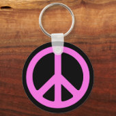 Roze Sleutelhanger van het Vredessymbool (Voorkant)