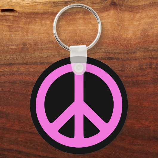 Roze Sleutelhanger van het Vredessymbool (Voorkant)