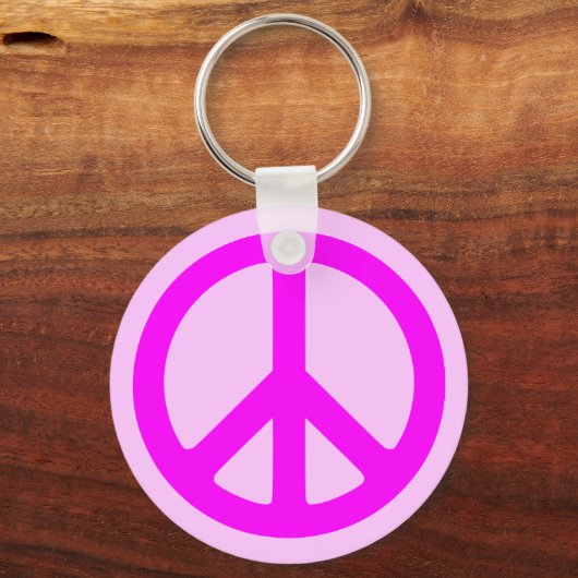 Roze Sleutelhanger van het Vredessymbool (Voorkant)