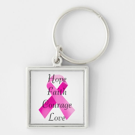 Roze Sleutelhanger van Ribbon Faith (Voorkant)