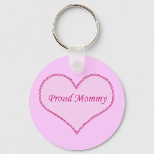 Roze Sleutelhanger van rode mama (Voorkant)