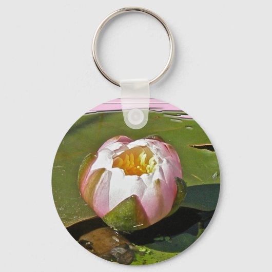 Roze Sleutelhanger voor de riolering van Lily Bud (Voorkant)