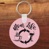 Roze Sleutelhanger voor het leven van mama - Koffi (Voorkant)