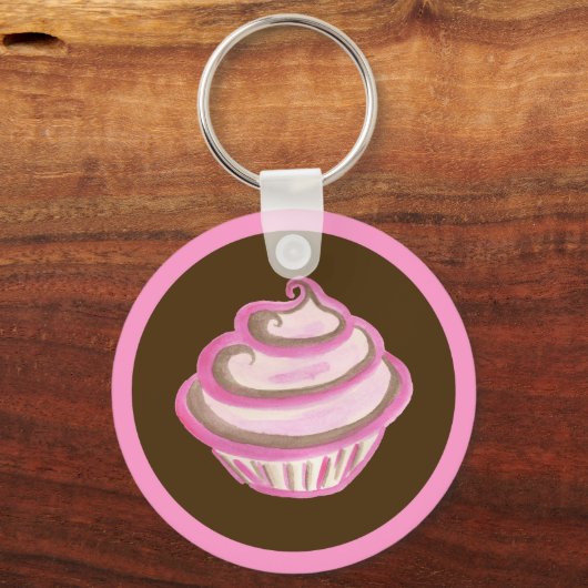 Roze Sleutelhanger voor koekjesroodkoek (Voorkant)