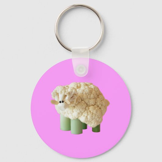Roze sleutelketen voor schapen sleutelhanger (Voorkant)