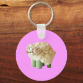 Roze sleutelketen voor schapen sleutelhanger (Voorkant)