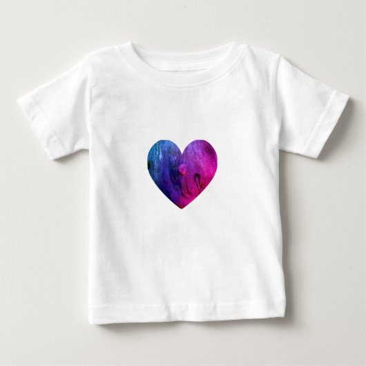 Roze slijm hart baby t-shirt  (Voorkant)