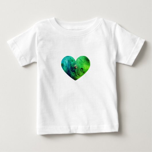 Roze Slijm Hart Baby T-Shirt  (Voorkant)