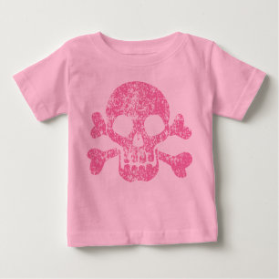 Roze slijmkop en kruisgraten Baby T-shirt